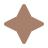 Brown geometric star shape on black background